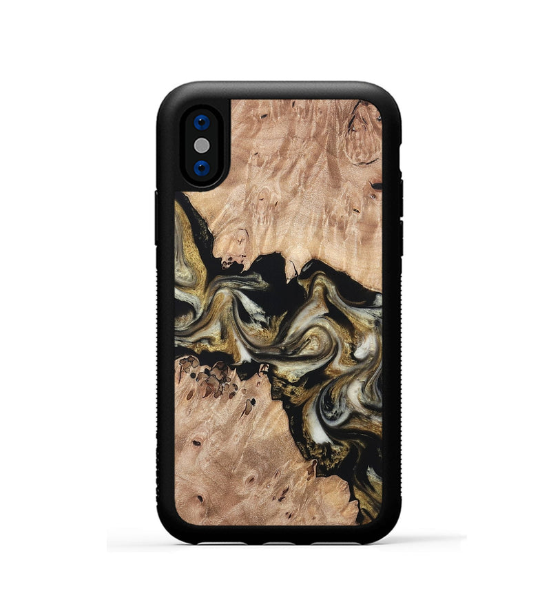 iPhone Xs Wood Phone Case - Ludwig (Black & White, 820504)