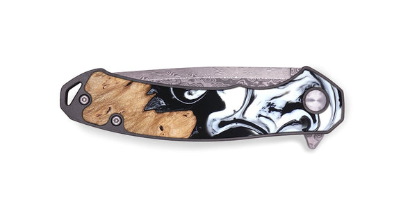 EDC Wood Pocket Knife - Anya (Black & White, 820505)
