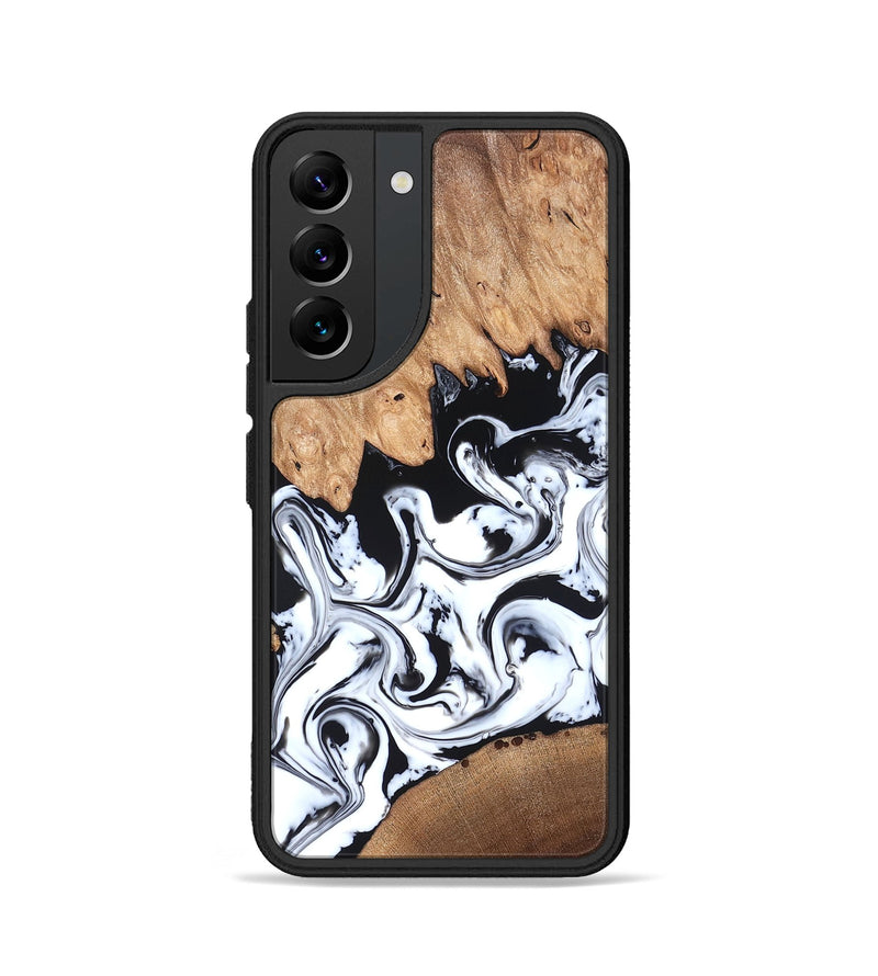 Galaxy S22 Wood Phone Case - Anya (Black & White, 820505)