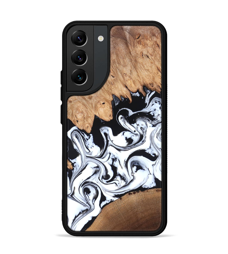 Galaxy S22 Plus Wood Phone Case - Anya (Black & White, 820505)