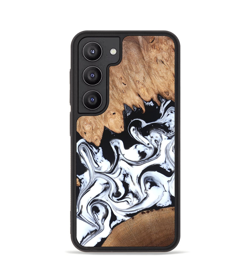 Galaxy S23 Wood Phone Case - Anya (Black & White, 820505)