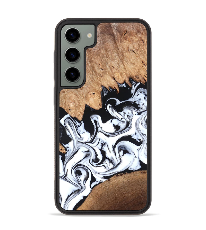 Galaxy S23 Plus Wood Phone Case - Anya (Black & White, 820505)