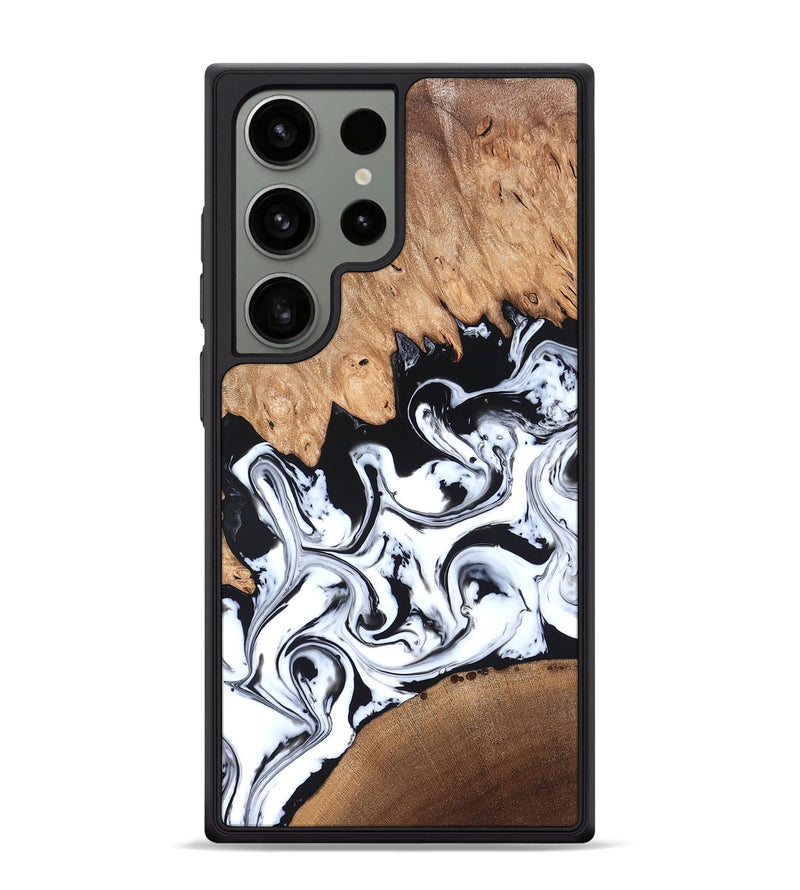Galaxy S24 Ultra Wood Phone Case - Anya (Black & White, 820505)