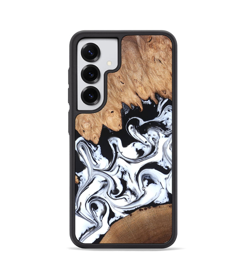 Galaxy S25 Wood Phone Case - Anya (Black & White, 820505)