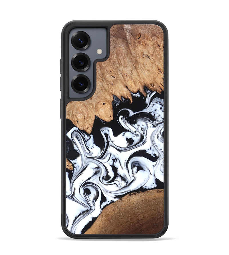 Galaxy S25 Plus Wood Phone Case - Anya (Black & White, 820505)