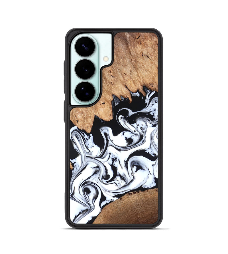 Galaxy S26 Wood Phone Case - Anya (Black & White, 820505)