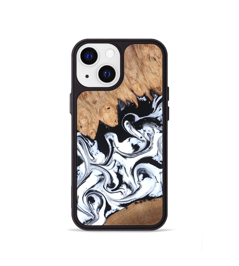 iPhone 13 mini Wood Phone Case - Anya (Black & White, 820505)