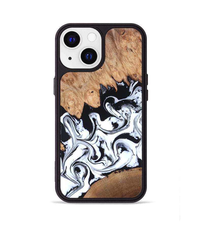 iPhone 13 Wood Phone Case - Anya (Black & White, 820505)