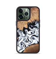 iPhone 13 Pro Wood Phone Case - Anya (Black & White, 820505)