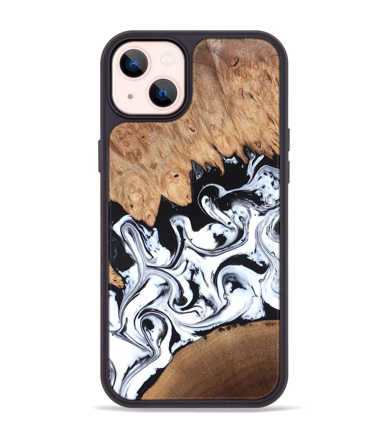 iPhone 14 Plus Wood Phone Case - Anya (Black & White, 820505)