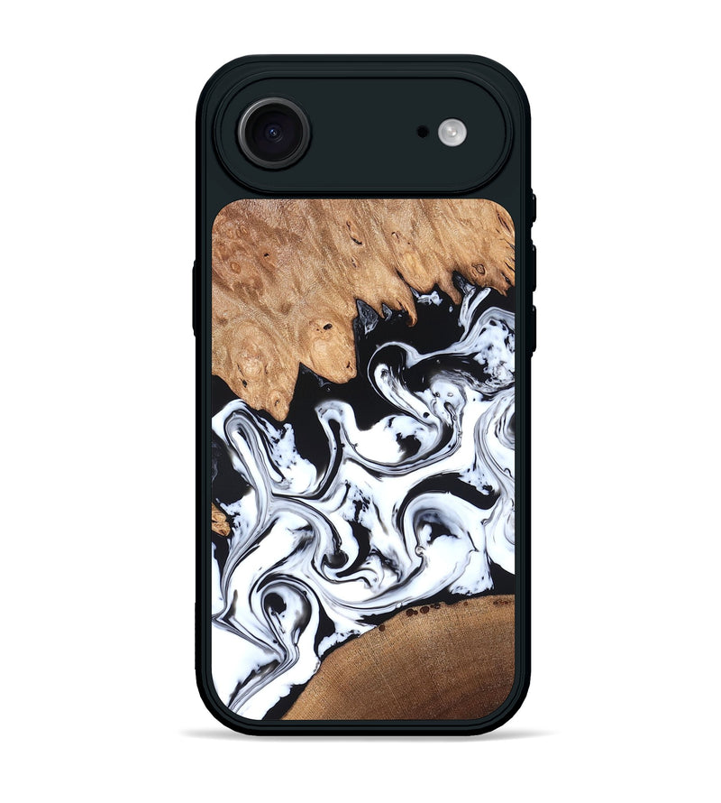 iPhone 17 Air Wood Phone Case - Anya (Black & White, 820505)