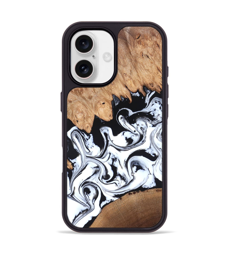 iPhone 17 Wood Phone Case - Anya (Black & White, 820505)