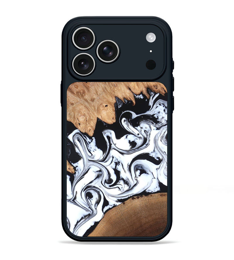 iPhone 17 Pro Max Wood Phone Case - Anya (Black & White, 820505)