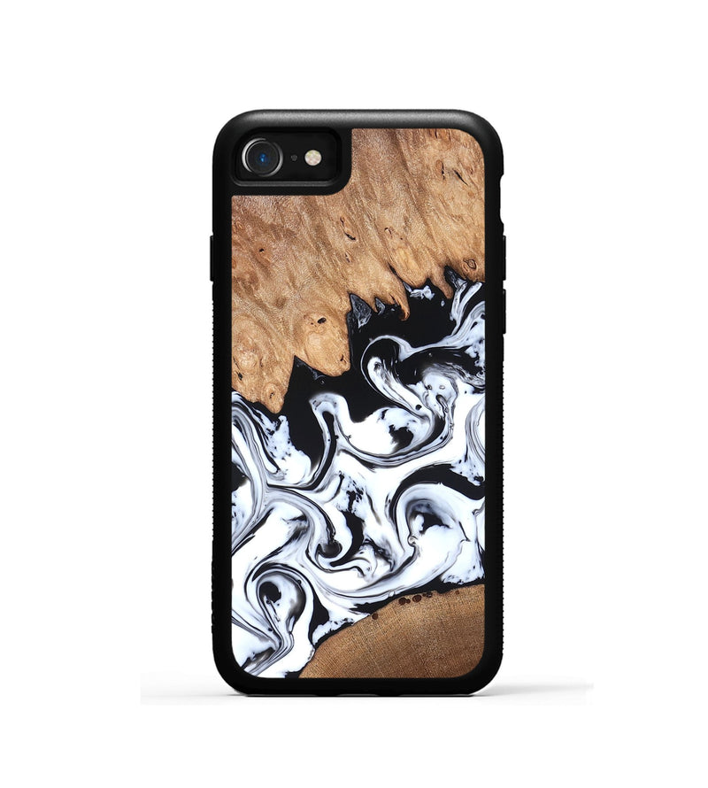 iPhone SE Wood Phone Case - Anya (Black & White, 820505)