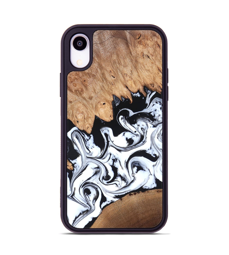 iPhone Xr Wood Phone Case - Anya (Black & White, 820505)