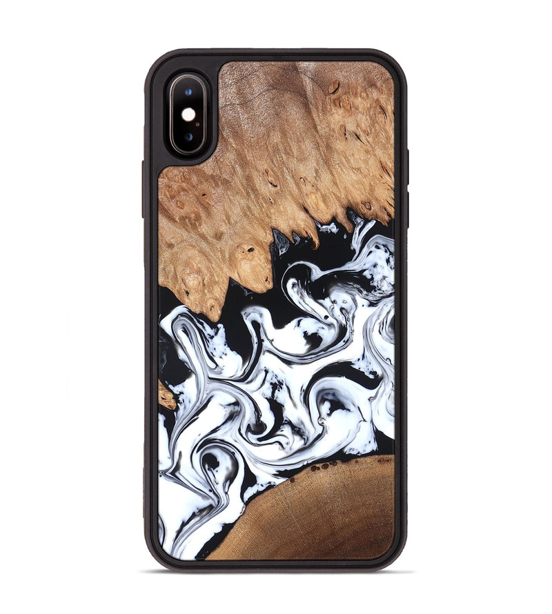iPhone Xs Max Wood Phone Case - Anya (Black & White, 820505)