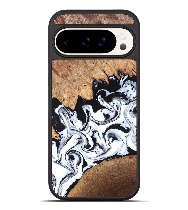 Pixel 10 Pro XL Wood Phone Case - Anya (Black & White, 820505)