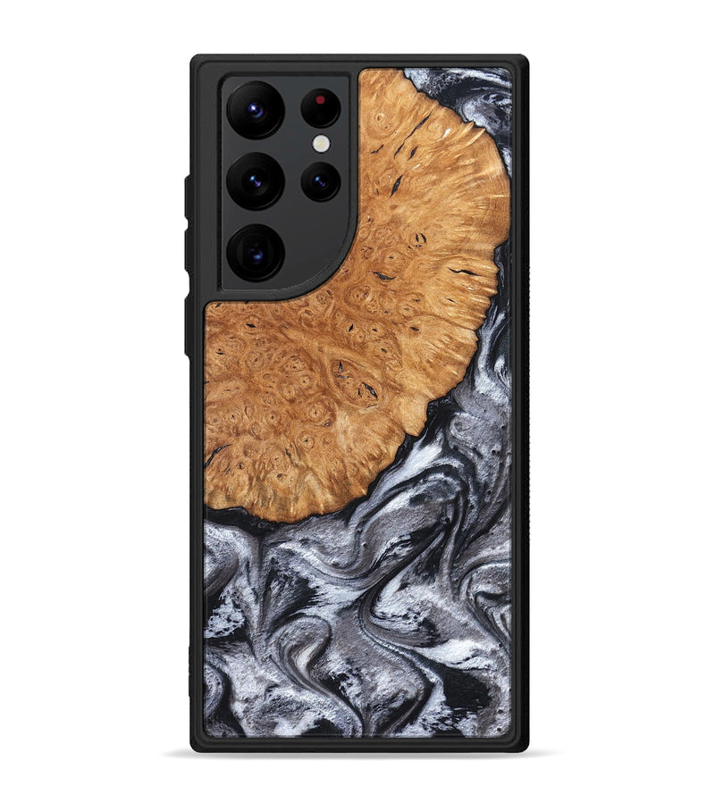 Galaxy S22 Ultra Wood Phone Case - Polly (Black & White, 820506)