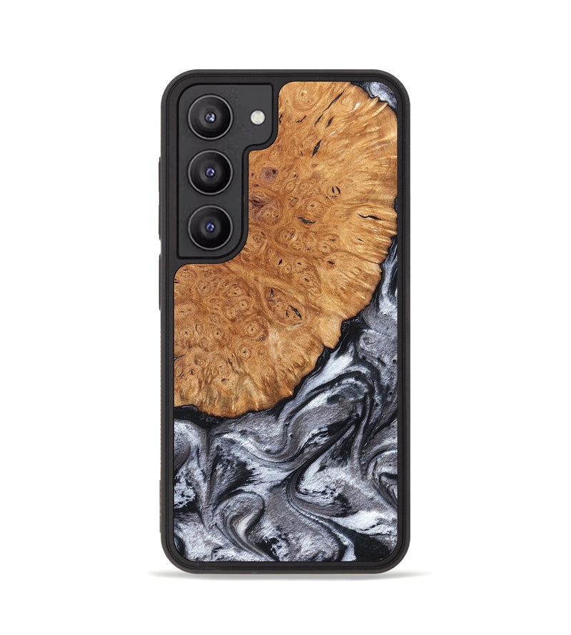 Galaxy S23 Wood Phone Case - Polly (Black & White, 820506)