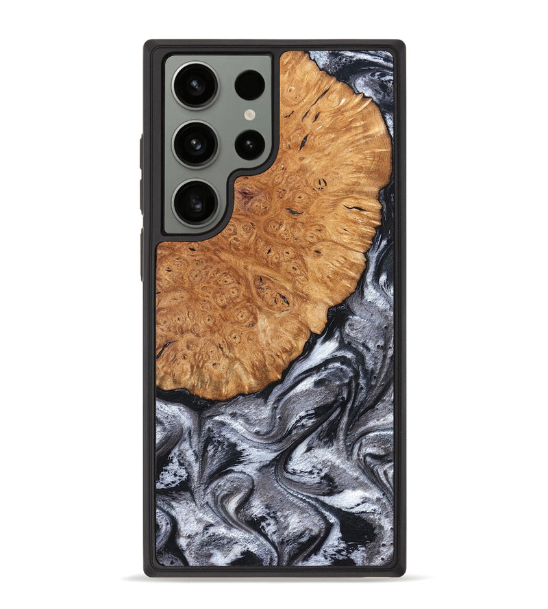 Galaxy S23 Ultra Wood Phone Case - Polly (Black & White, 820506)