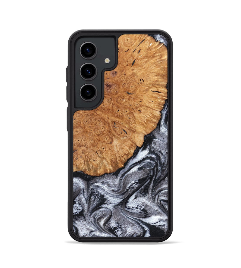 Galaxy S24 Wood Phone Case - Polly (Black & White, 820506)