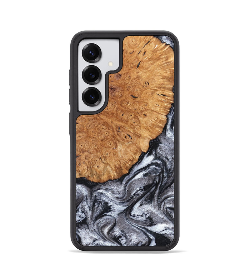 Galaxy S25 Wood Phone Case - Polly (Black & White, 820506)