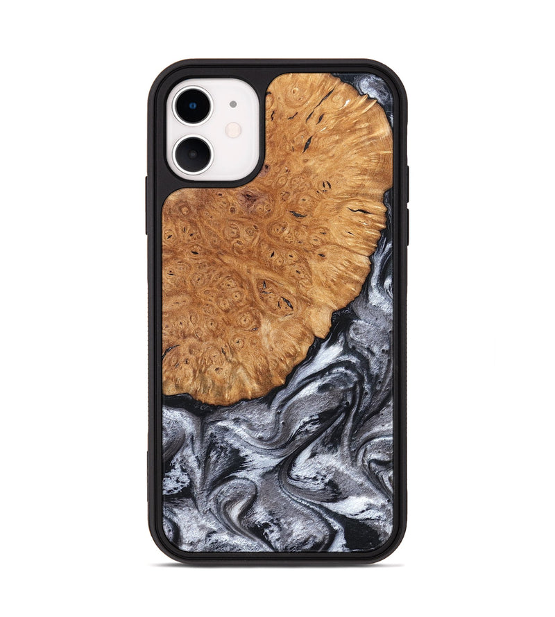 iPhone 11 Wood Phone Case - Polly (Black & White, 820506)