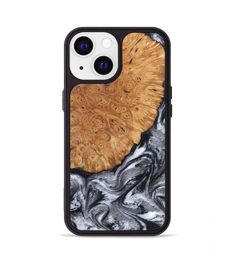 iPhone 13 Wood Phone Case - Polly (Black & White, 820506)
