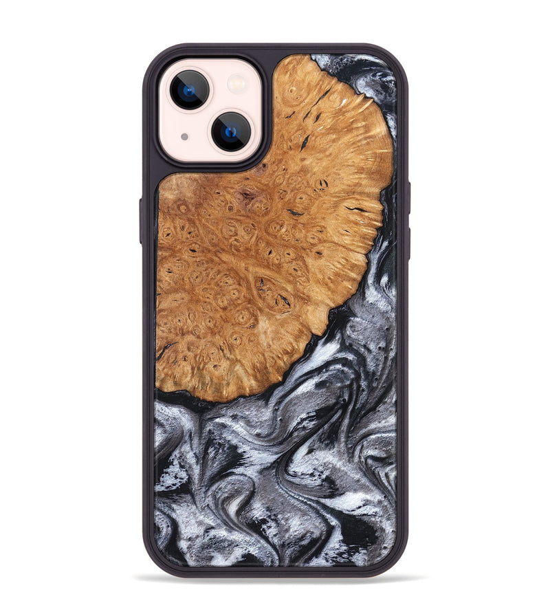 iPhone 14 Plus Wood Phone Case - Polly (Black & White, 820506)