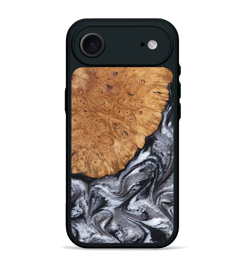 iPhone 17 Air Wood Phone Case - Polly (Black & White, 820506)