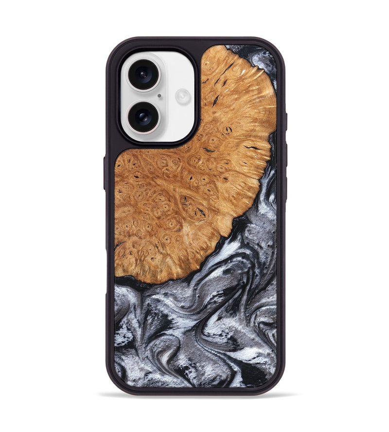 iPhone 17 Wood Phone Case - Polly (Black & White, 820506)