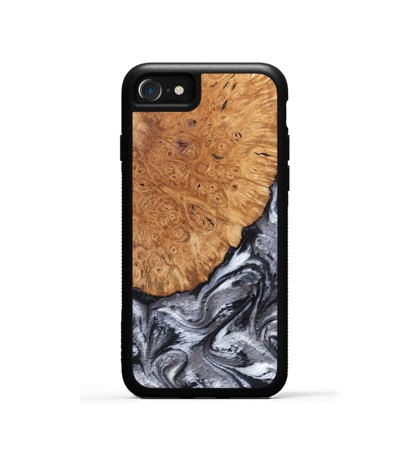 iPhone SE Wood Phone Case - Polly (Black & White, 820506)
