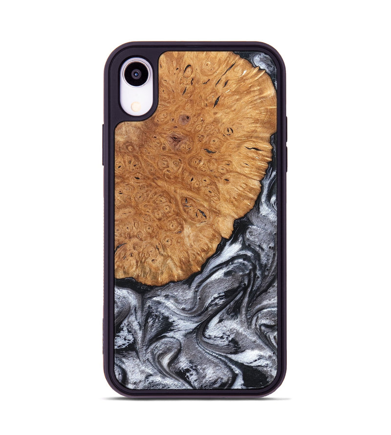 iPhone Xr Wood Phone Case - Polly (Black & White, 820506)