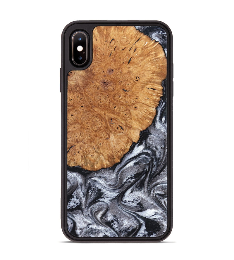 iPhone Xs Max Wood Phone Case - Polly (Black & White, 820506)