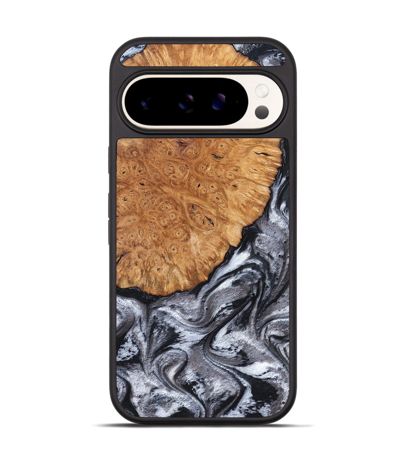 Pixel 9 Wood Phone Case - Polly (Black & White, 820506)