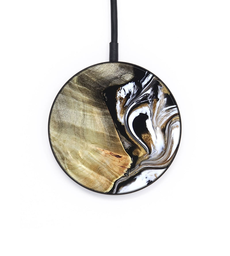 Circle Wood Wireless Charger - Yaakov (Black & White, 820507)