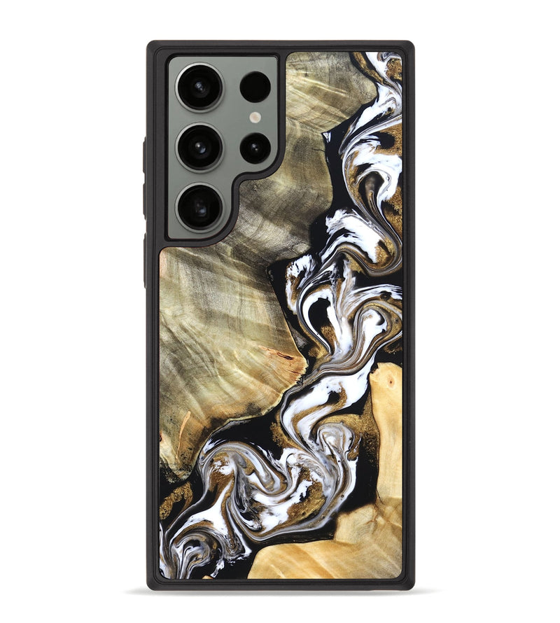 Galaxy S23 Ultra Wood Phone Case - Yaakov (Black & White, 820507)