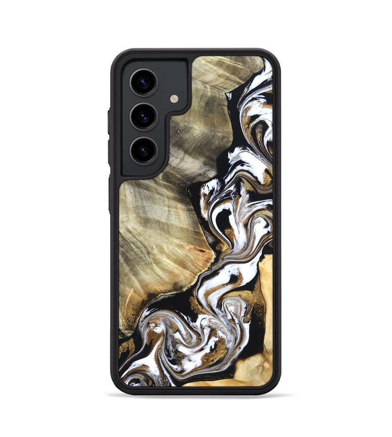 Galaxy S24 Wood Phone Case - Yaakov (Black & White, 820507)