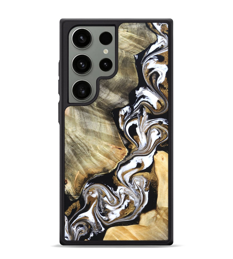 Galaxy S24 Ultra Wood Phone Case - Yaakov (Black & White, 820507)