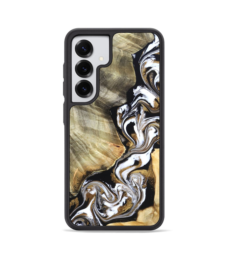 Galaxy S25 Wood Phone Case - Yaakov (Black & White, 820507)