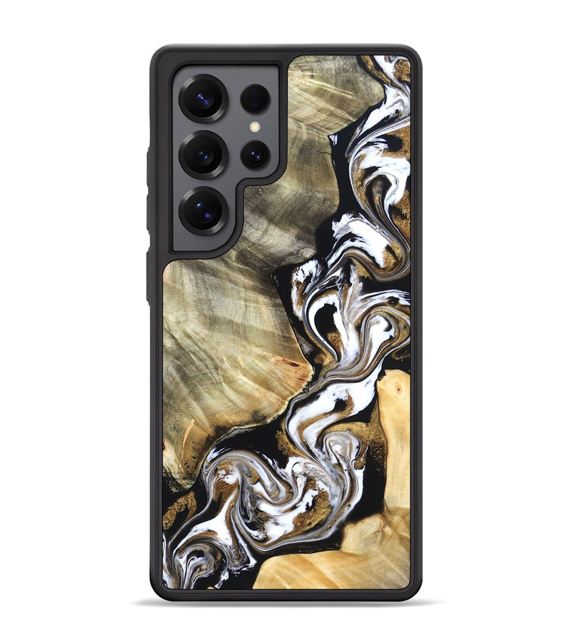 Galaxy S25 Ultra Wood Phone Case - Yaakov (Black & White, 820507)