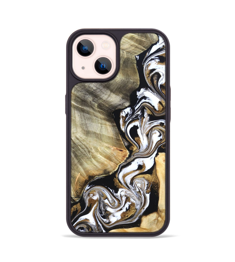 iPhone 14 Wood Phone Case - Yaakov (Black & White, 820507)