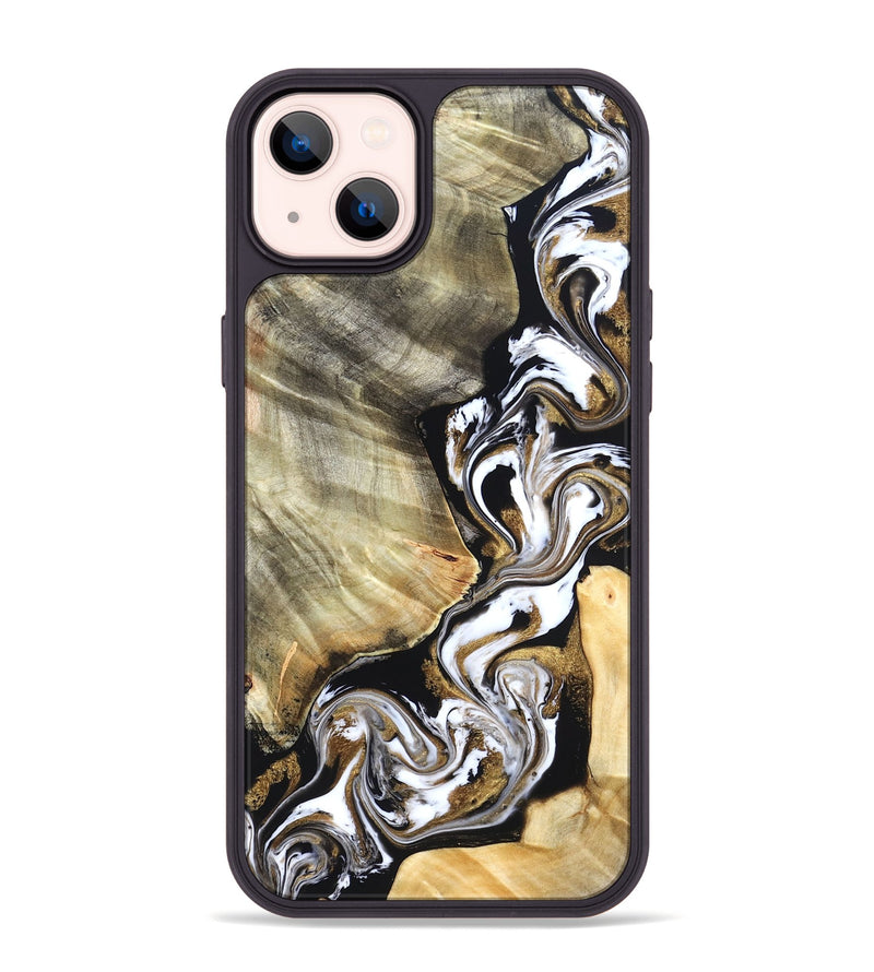 iPhone 14 Plus Wood Phone Case - Yaakov (Black & White, 820507)