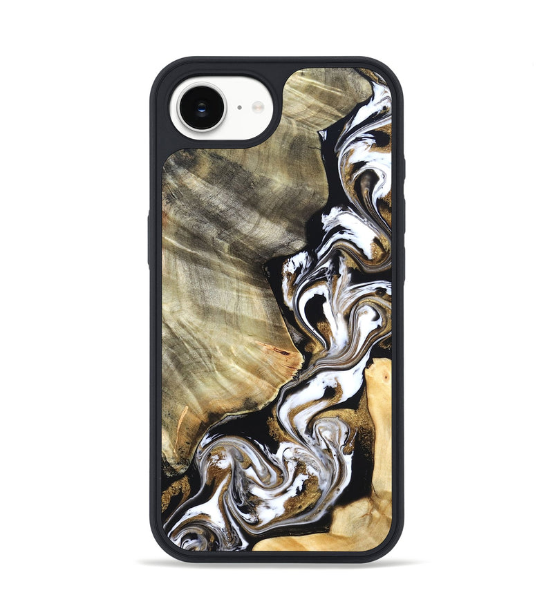iPhone 16e Wood Phone Case - Yaakov (Black & White, 820507)
