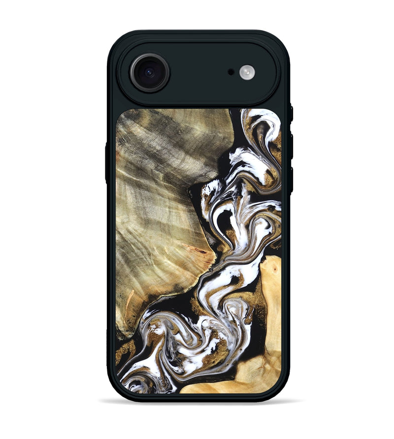 iPhone 17 Air Wood Phone Case - Yaakov (Black & White, 820507)