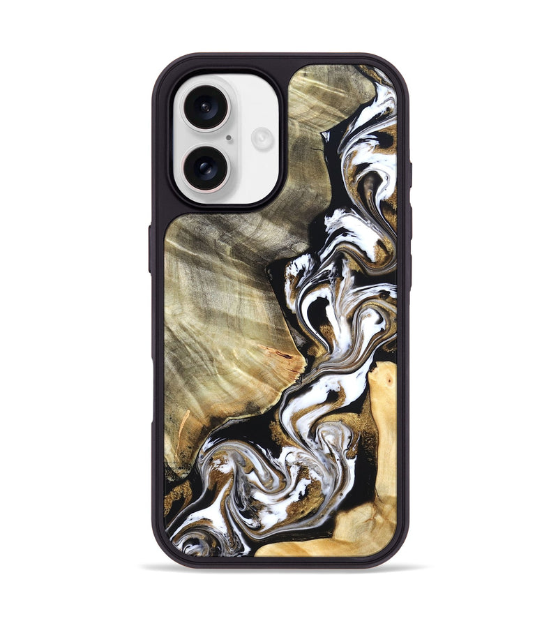 iPhone 17 Wood Phone Case - Yaakov (Black & White, 820507)
