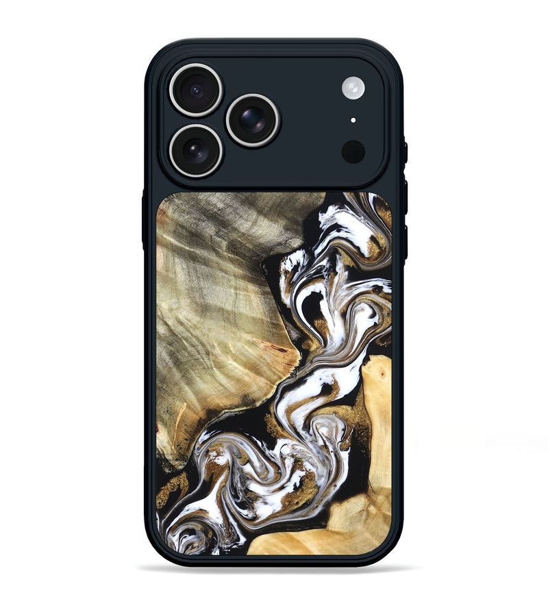 iPhone 17 Pro Max Wood Phone Case - Yaakov (Black & White, 820507)