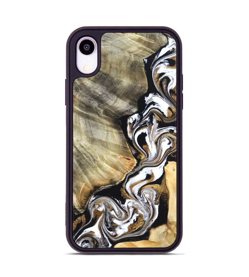 iPhone Xr Wood Phone Case - Yaakov (Black & White, 820507)