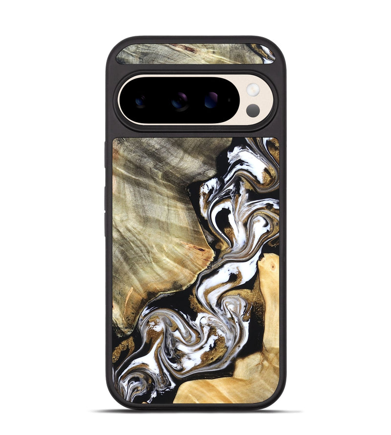 Pixel 10 Pro Wood Phone Case - Yaakov (Black & White, 820507)