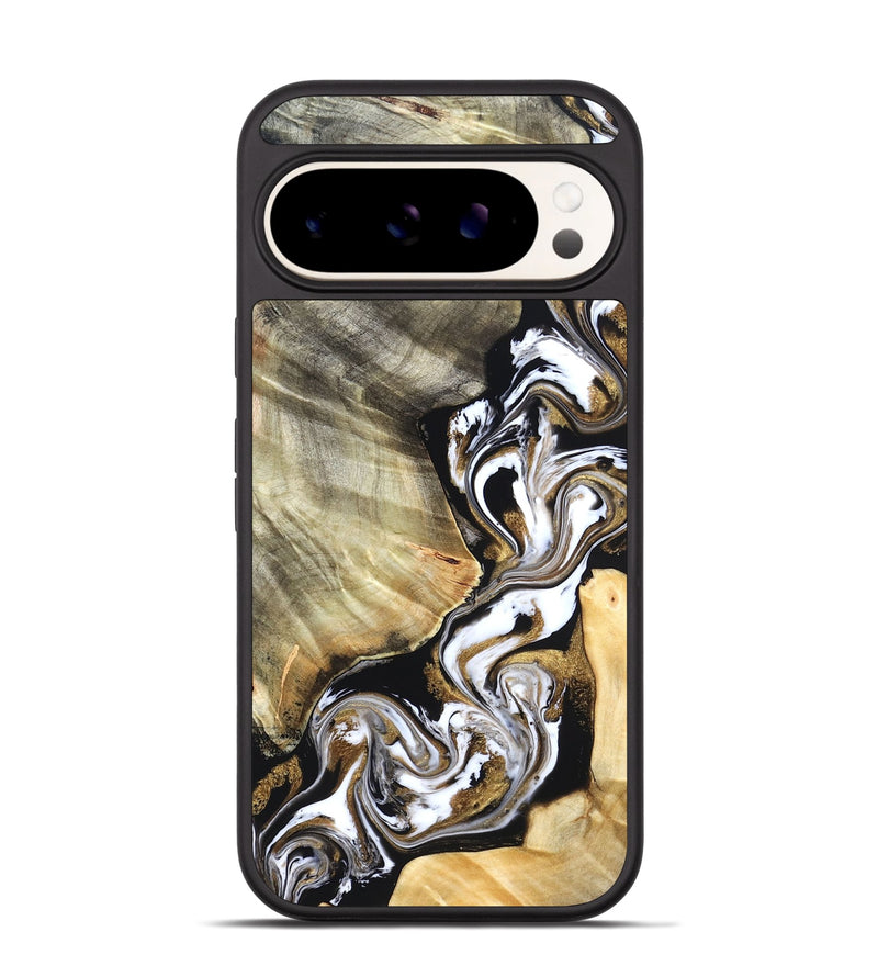 Pixel 9 Wood Phone Case - Yaakov (Black & White, 820507)